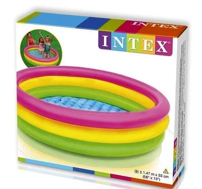 Дитячий надувний басейн Intex вініловий 147 см Захід сонця