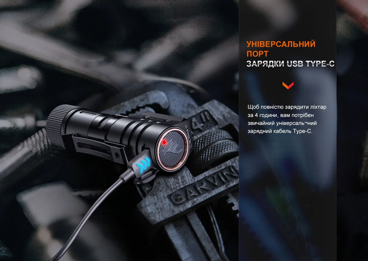 Налобный фонарь Fenix магниевый 106х46 мм черный 2700 люмен IP68