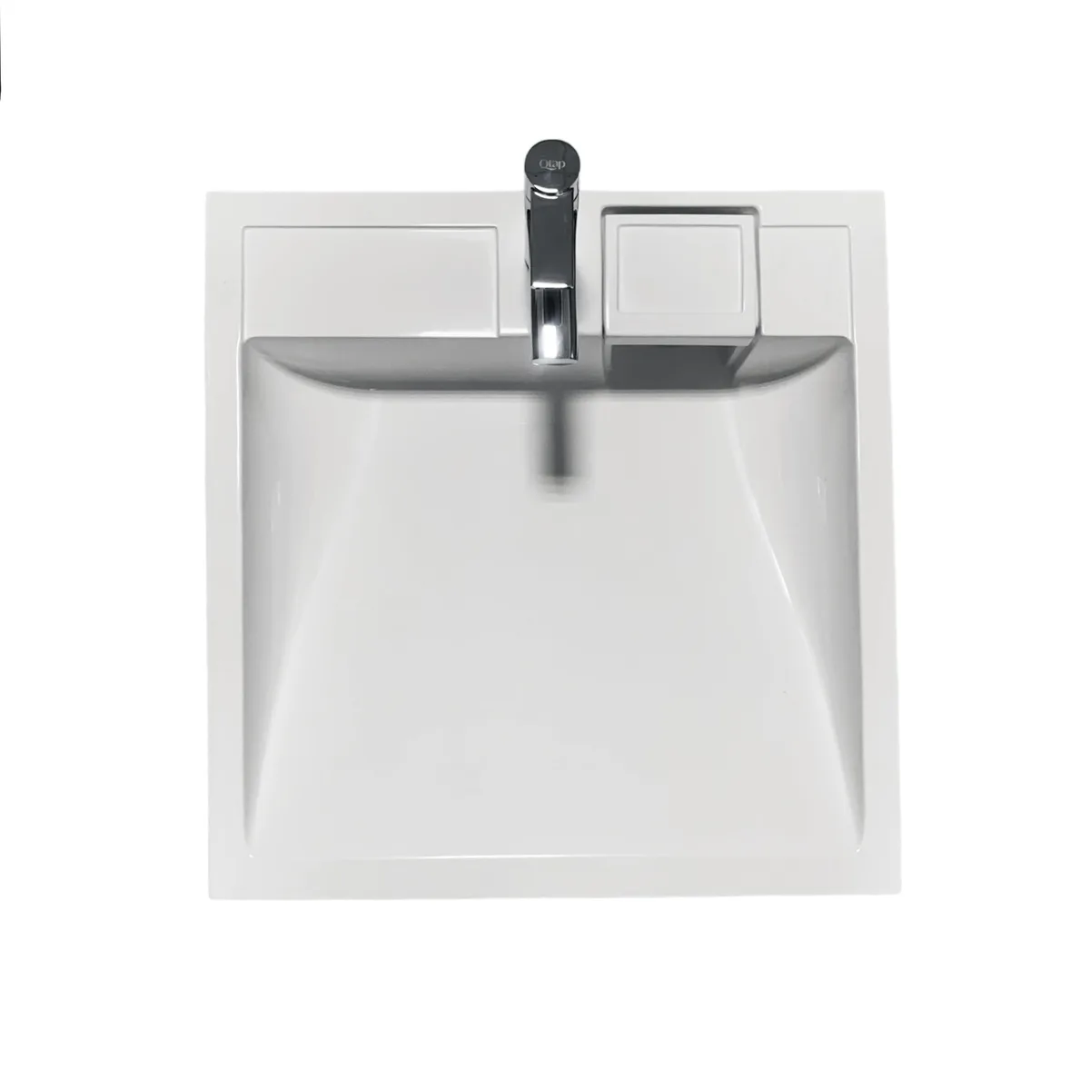 Раковина, умивальник Adamant WASHER NEW, штучний камінь, прямокутна форма, з отвором для змішувача, без переливу, 595.