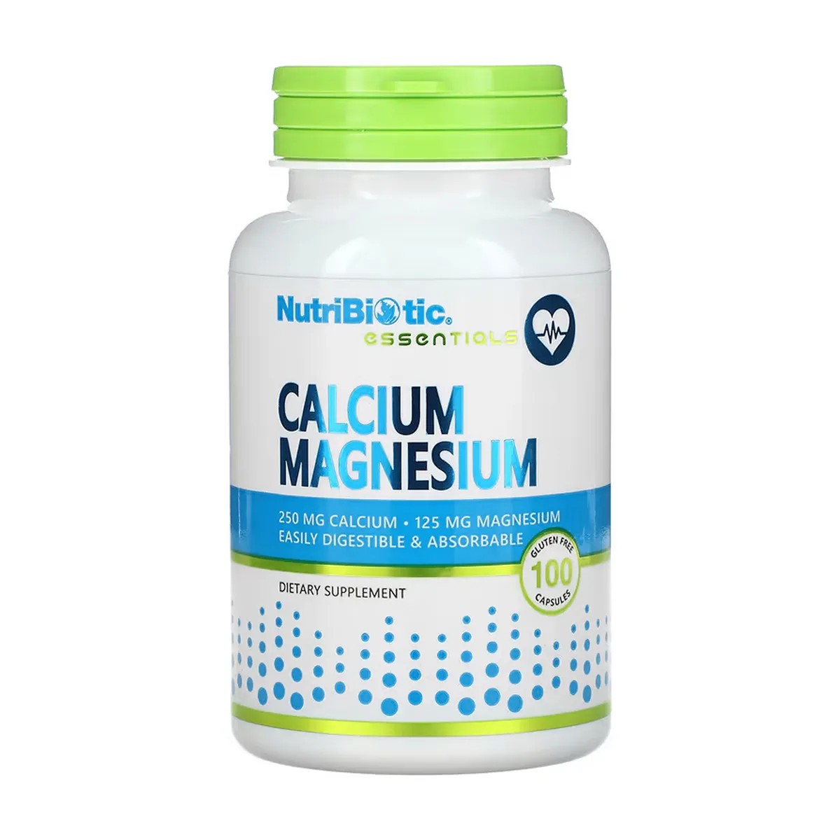 Кальцій Магній Nutribiotic капсули 100 шт без глютену, без ГМО