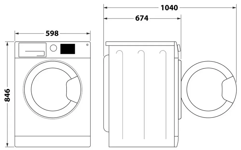 Сушильний автомат Whirlpool Конденсаційний 9 кг Нержавіюча сталь 59,8х84,6х67,4 см Білий