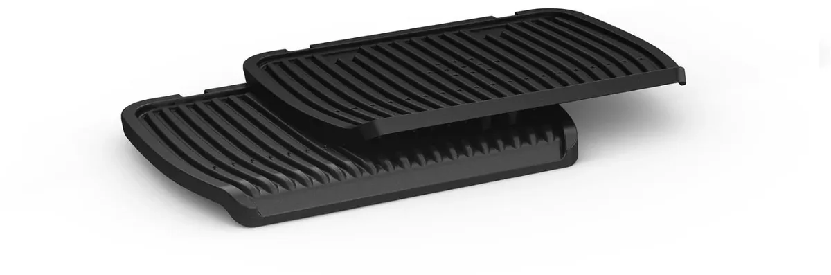 Прилад для грилювання Tefal OptiGrill+ 2000Вт з 4 температурними режимами, знімними пластинами, алюмінієвим та металевим корпусом.