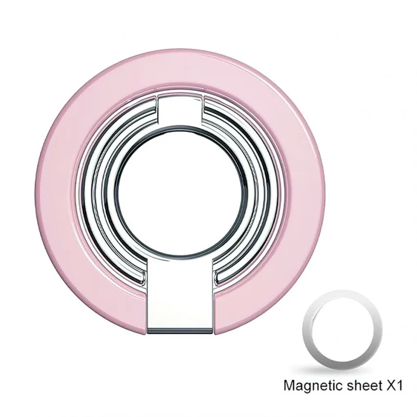 Магнітне кільце MagSafe метал 360° колір рожевий