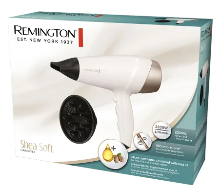 Фен Remington 2200 Вт Білий з іонізацією та дифузором