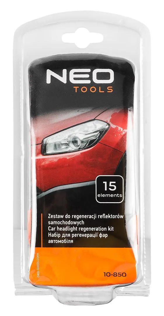 Набор для восстановления фар Neo Tools 15 шт пластиковый