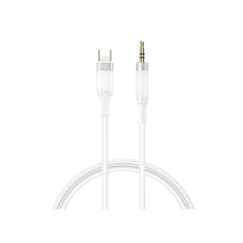 Аудіокабель XO Type-C to 3.5mm 1м Білий