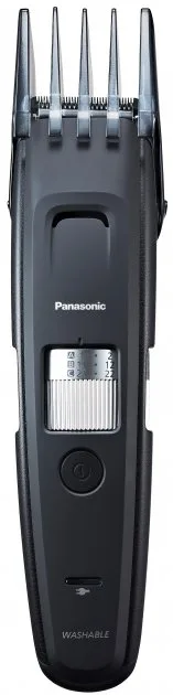 Тример Panasonic для бороди та вусів, комбінований (мережевий та акумуляторний), 4 насадки, сталеві леза, чорний.