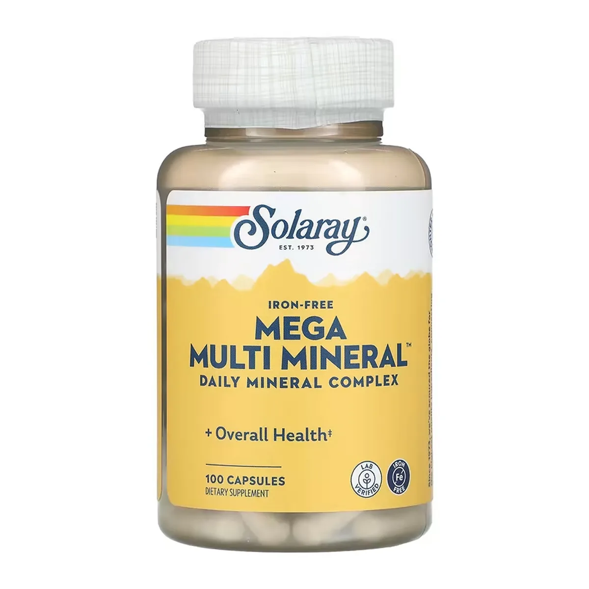 Мультивитаминный комплекс Solaray Mega Multi Mineral 100 капсул без железа