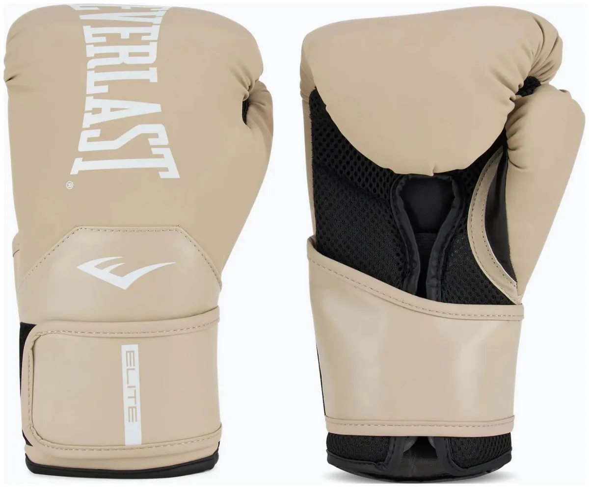 Боксерські рукавиці Everlast 16 унцій бежевий нітрил-бутадієн-каучук поліуретан поліестер