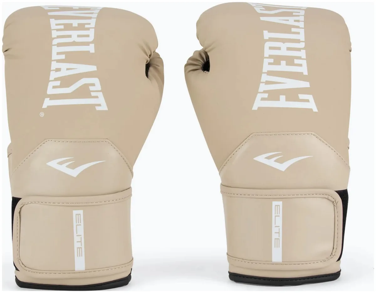 Боксерські рукавиці Everlast 16 унцій бежевий нітрил-бутадієн-каучук поліуретан поліестер