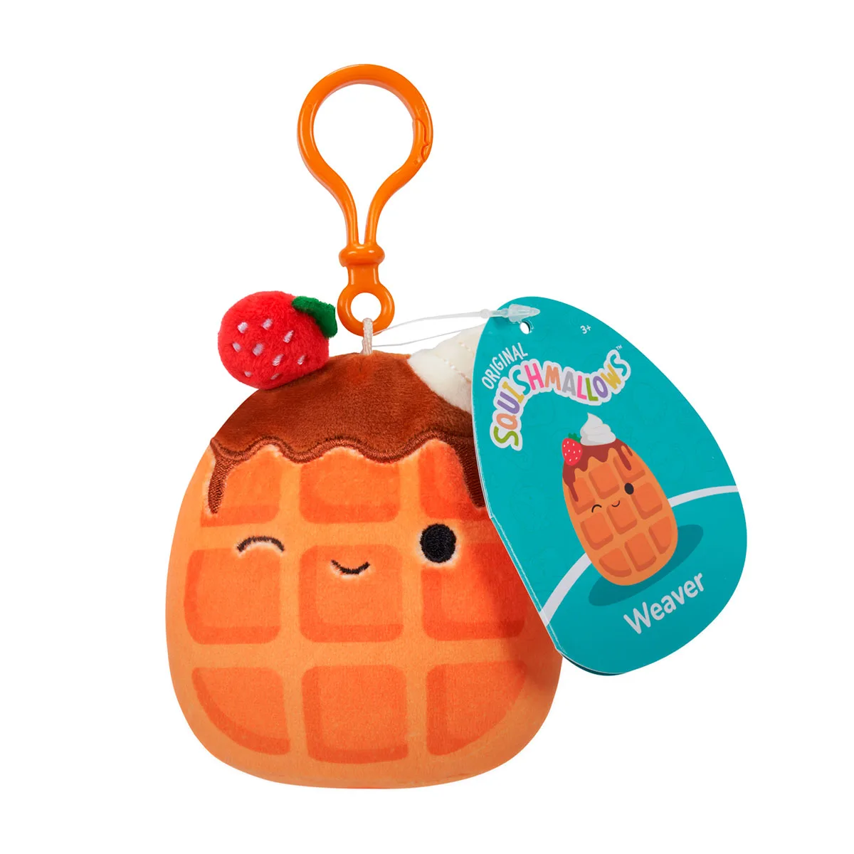 Мягкая игрушка Squishmallows полиэстер 9 см Вафелька Вивер