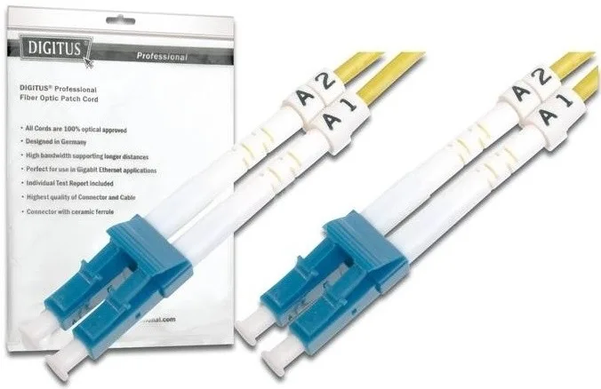 Патч-корд волоконно-оптичний DIGITUS LC/UPC-LC/UPC, 9/125, SM, OS2, duplex, 5м