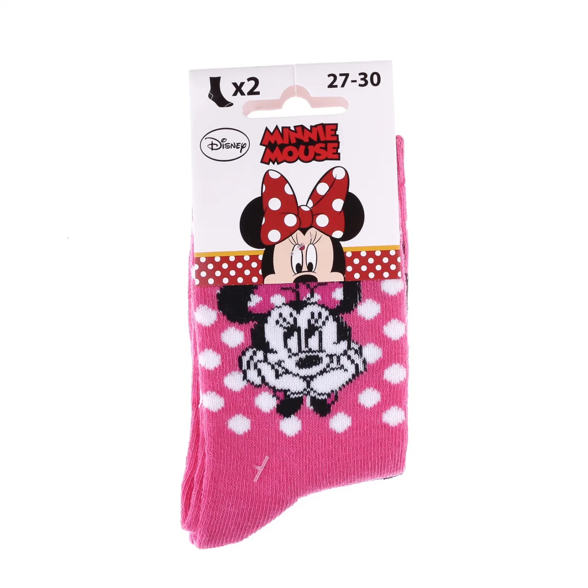 Шкарпетки DISNEY MINNIE 59% бавовна розмір 31-34 чорний рожевий 2 пари