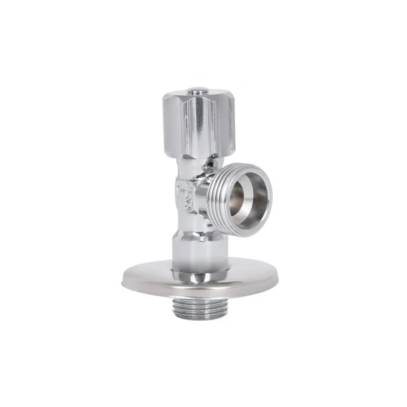 Кран кутовий 1/2"x3/4" латунний з вент.буксою хромований Thermo Alliance