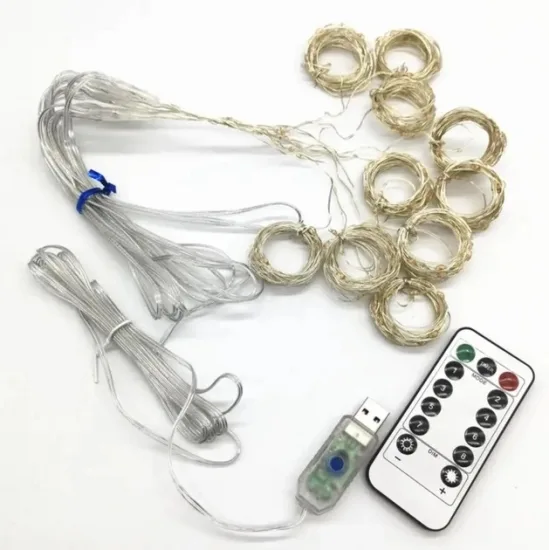 Гірлянда світлодіодна проволока 3х3 м золото 300 LED USB з пультом