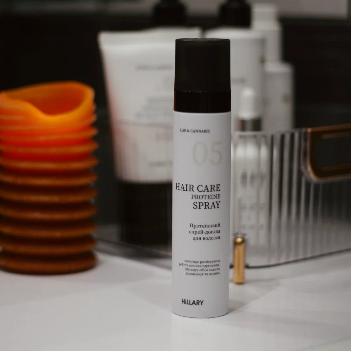 Протеїновий спрей-догляд для волосся Hillary Rise & Cannabis Hair Care Protein Spray, 100 мл