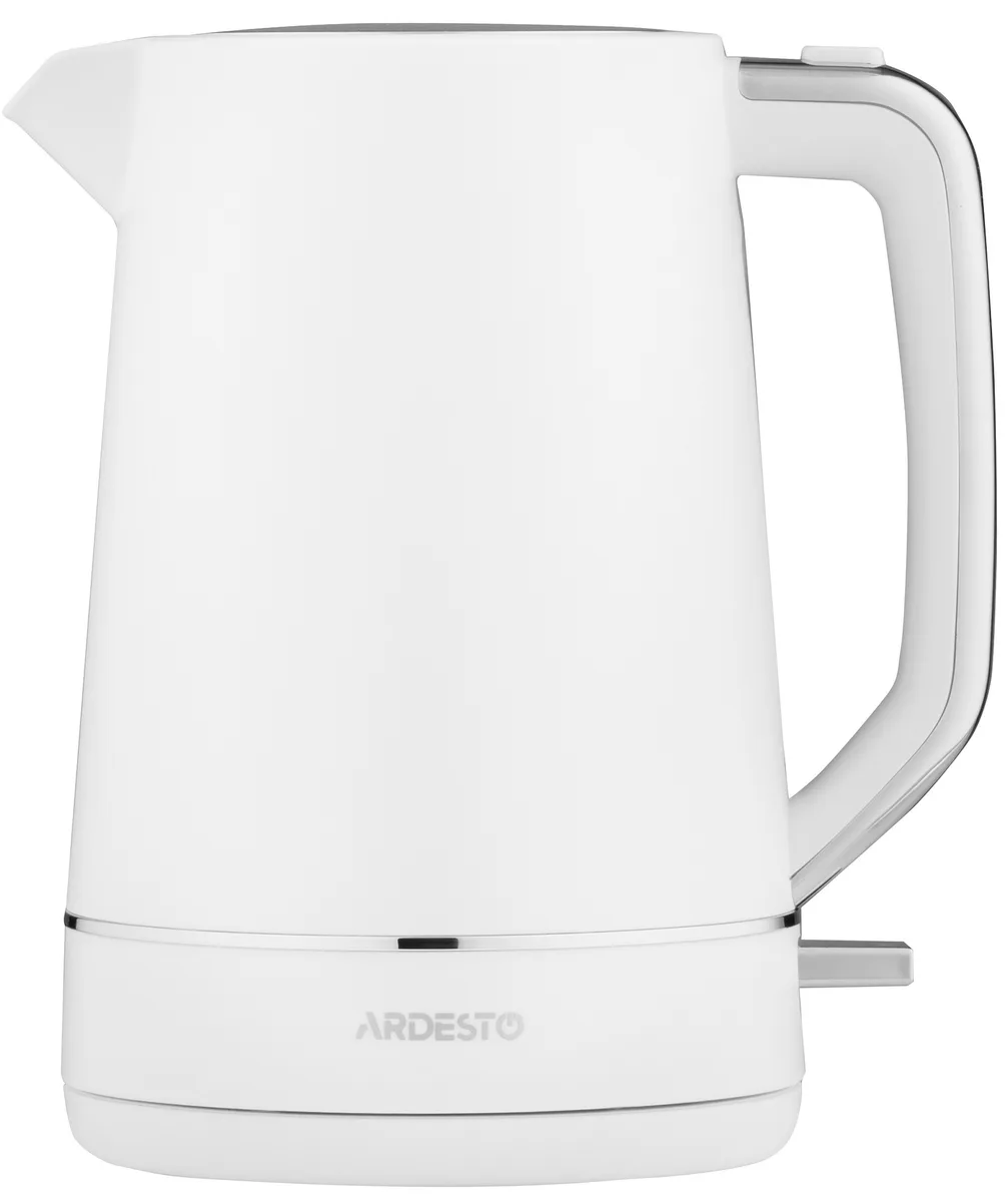 Електричний чайник ARDESTO Час без часу, 1.7л, Otter, пластик, білий матовий.