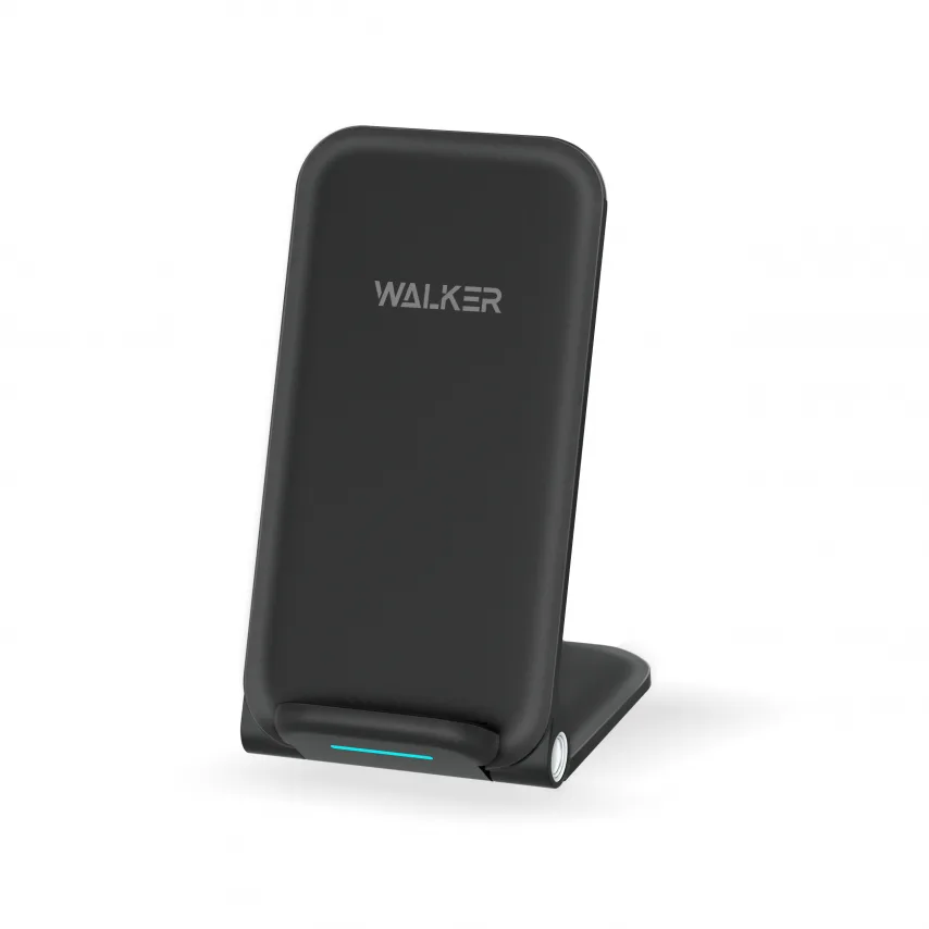 Беспроводное зарядное устройство WALKER 15W ABS 156х75х22 мм черное