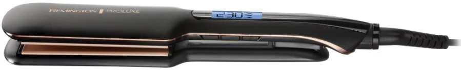 Випрямляч волосся Remington PROluxe Midnight з широкими пластинами, 9 температурними режимами (150-230°C), чохлом, дисплеєм та кер