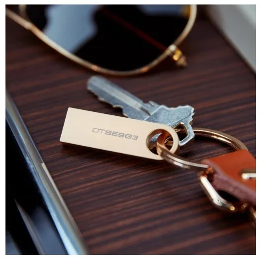Флешка Kingston 64 ГБ метал USB 3.2 Gold