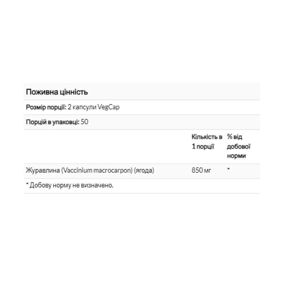Клюв'яна добавка Solaray 850 мг 100 капсул Веганська