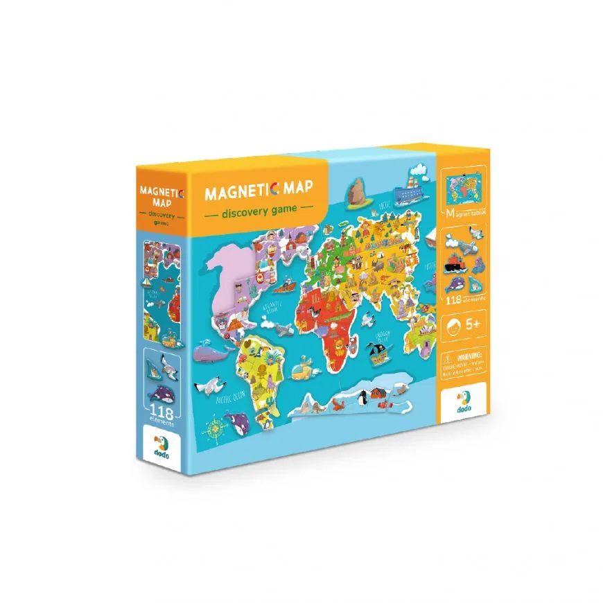 Розвиваюча магнітна гра DoDo Toys магнітна карта 29,5х37,5 см для дітей 5+