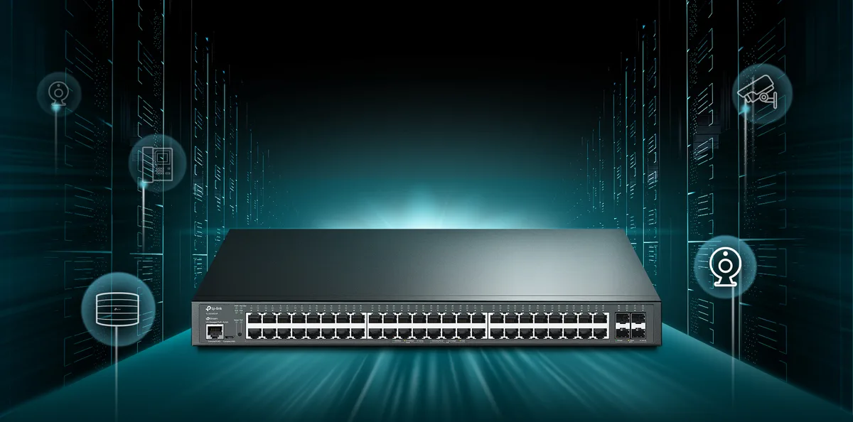 Комутатор TP-LINK SG3452XP 48xGE (48xPoE), 4xSFP+, 500Вт, Керований L2