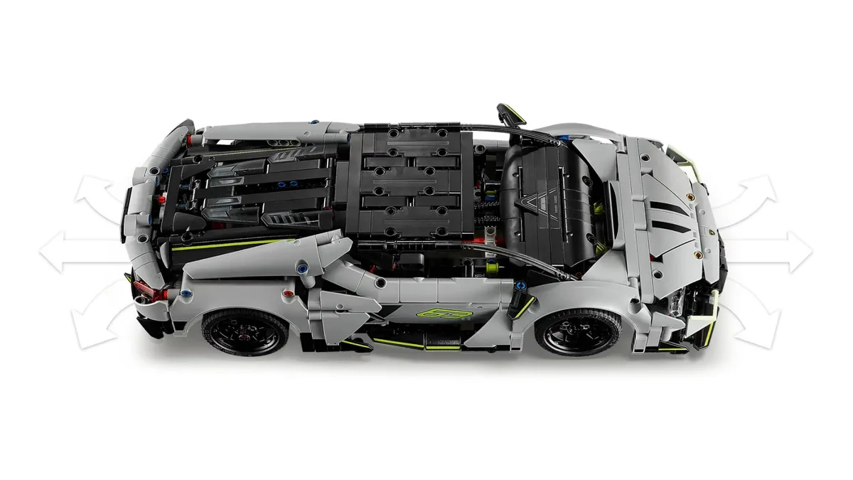 Конструктор LEGO Technic Суперкар 10+ для хлопчиків і дівчаток пластиковий зелений