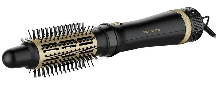 Фен-щітка Rowenta Express Style, 800 Вт, 3 режими, іонізація, холодний обдув, керамічне покриття, турмалін, чорний з золотими акце