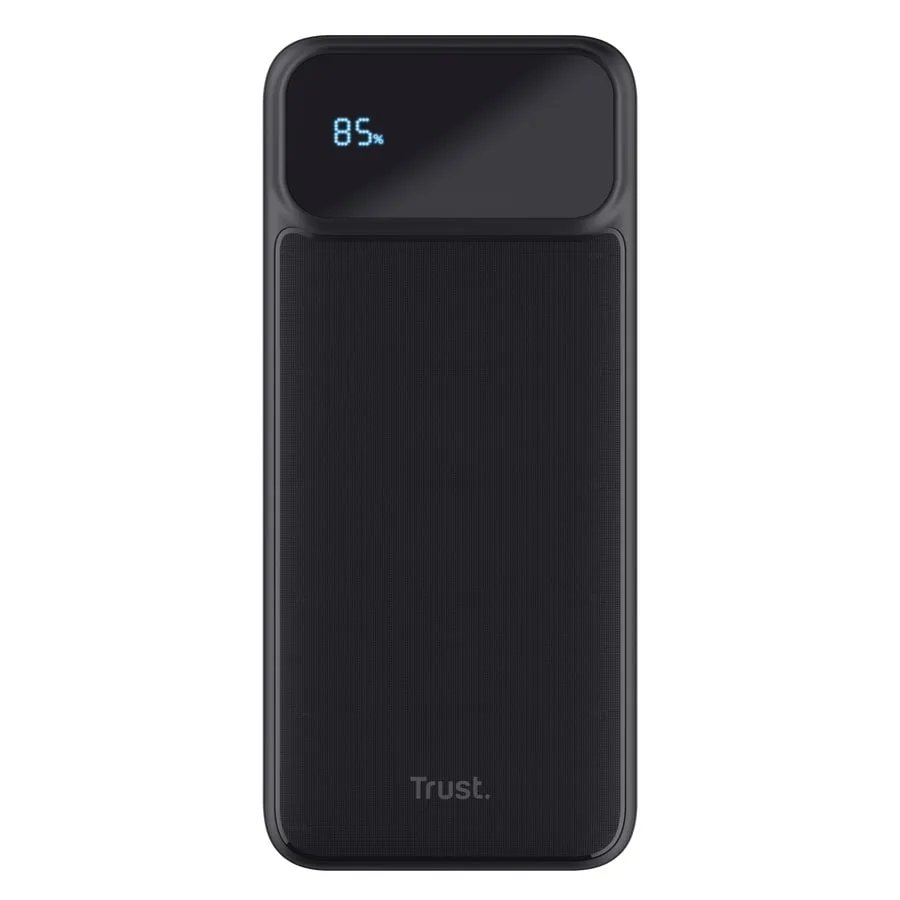 Акумулятор портативний літій-іонний power bank Trust Avala, 10000мА·год, 2хUSB-A/USB-C, 20W, PD/QC 3.0, чорний