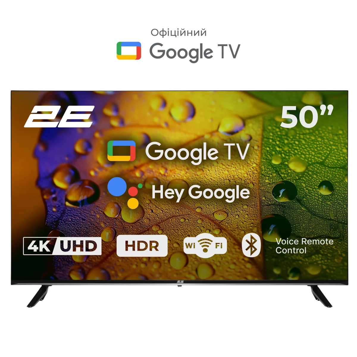 Телевізор 50" 2E LED 4K 60Hz Smart Google TV Black