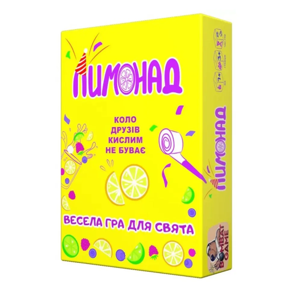 Настільна гра Лимонад картон 30х30 см різні кольори для всієї родини