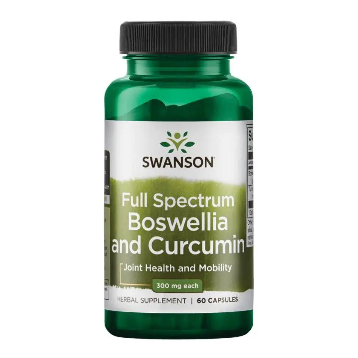 Full Spectrum Boswellia Curcumin 60 капсул Swanson рослинні інгредієнти
