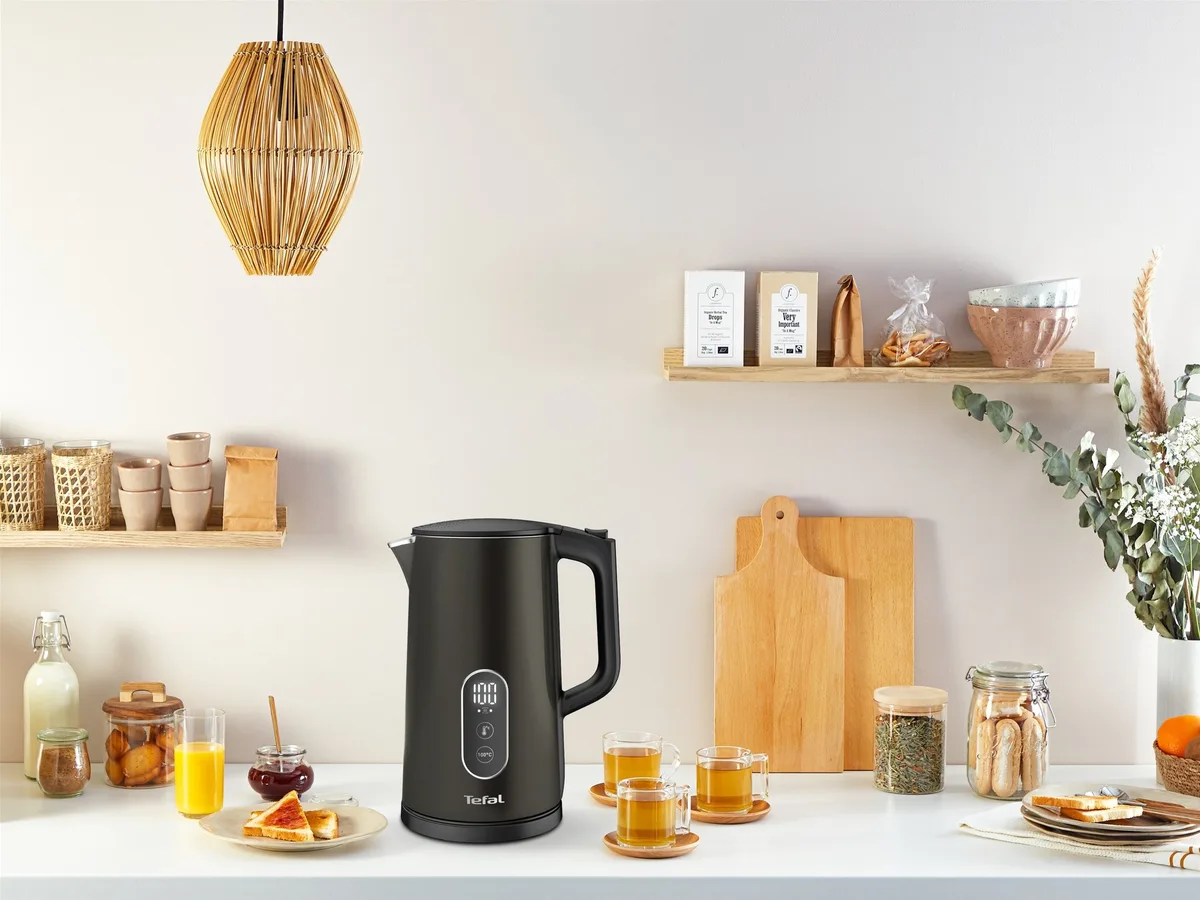 Електрочайник Tefal 1,7 л пластик нержавіюча сталь чорний 5 температурних режимів