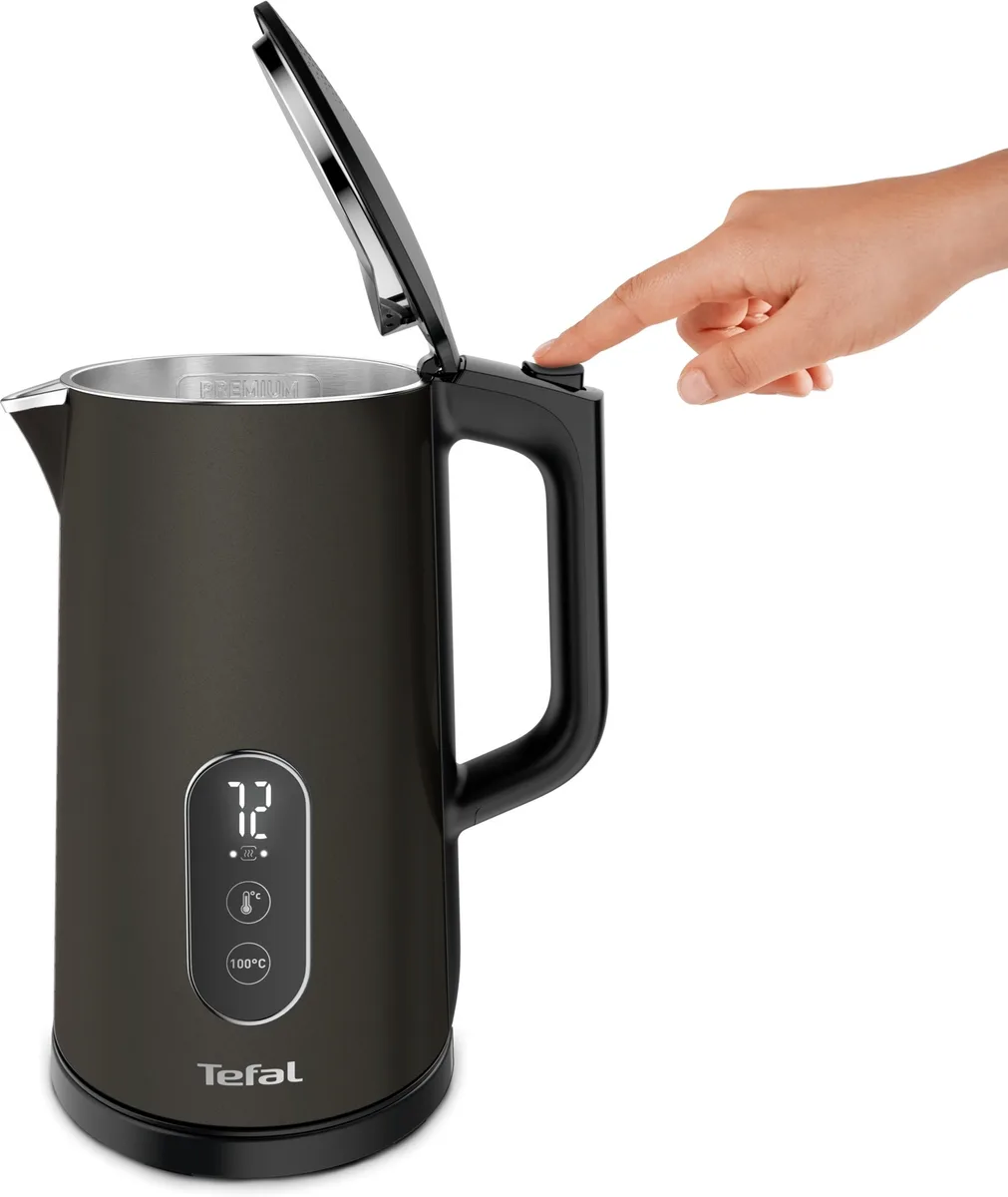 Електрочайник Tefal 1,7 л пластик нержавіюча сталь чорний 5 температурних режимів