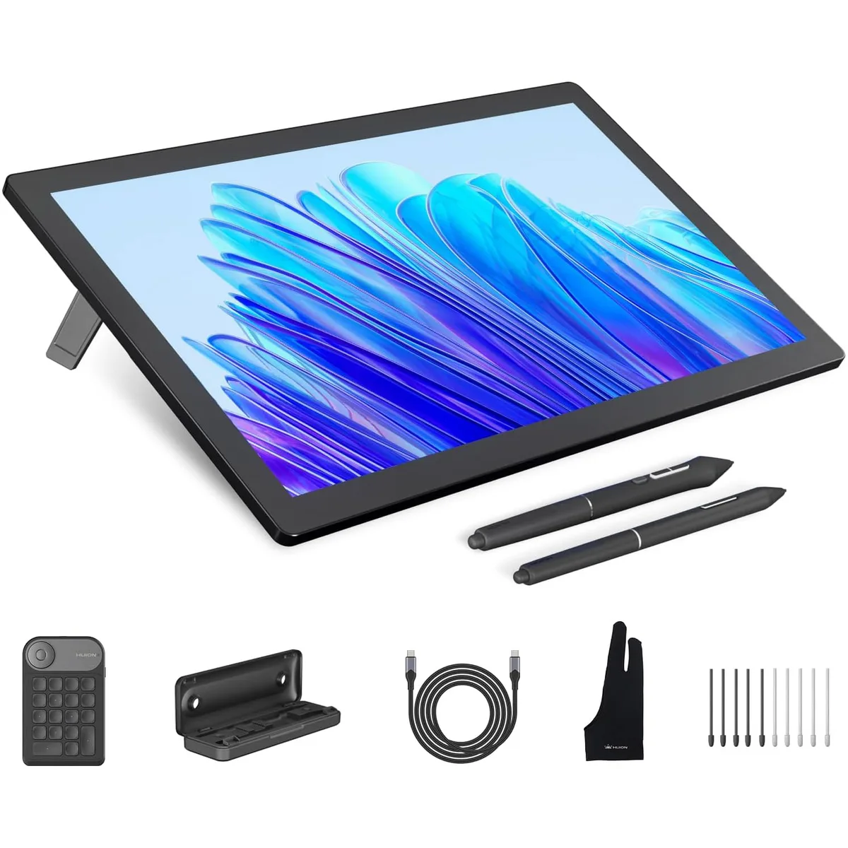 Графический монитор Huion 19" Kamvas Pro 19, 4K, USB-C х2, 3.5 mini-jack, серый темный.