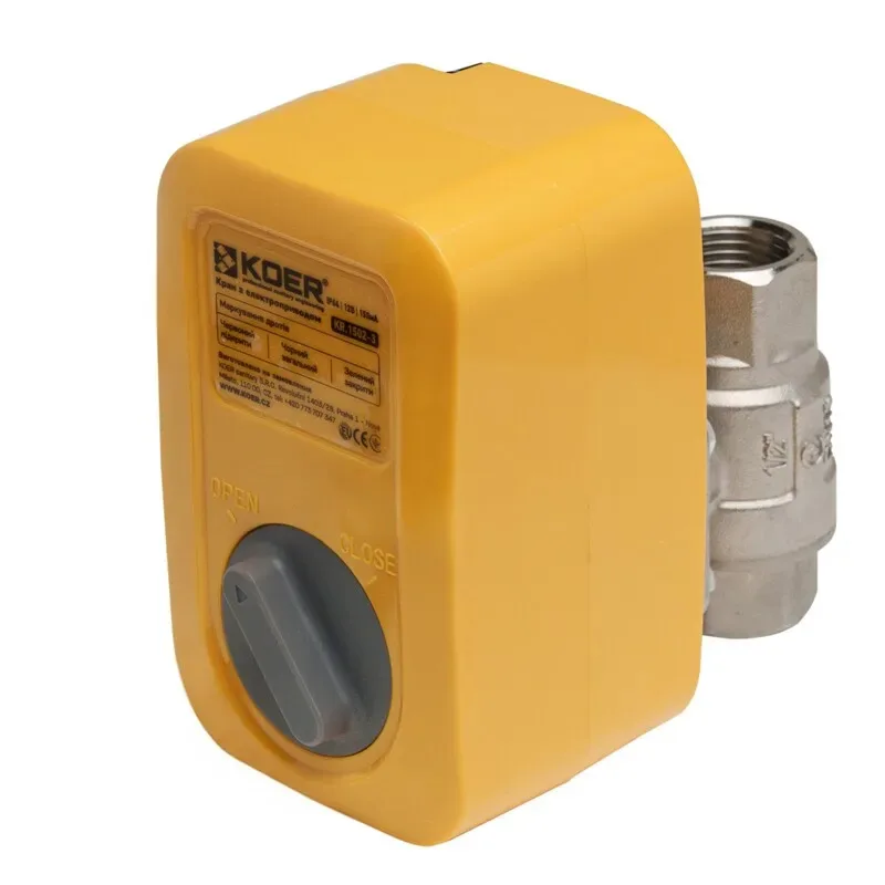 Кран электроприводной KOER SUS304 1/2" 12В