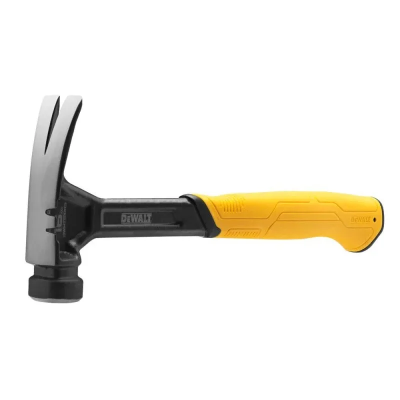 Столярний молоток DeWALT RIP-CLAW 454г 34см з металевим гумовим руків'ям та прямим цвяходером.