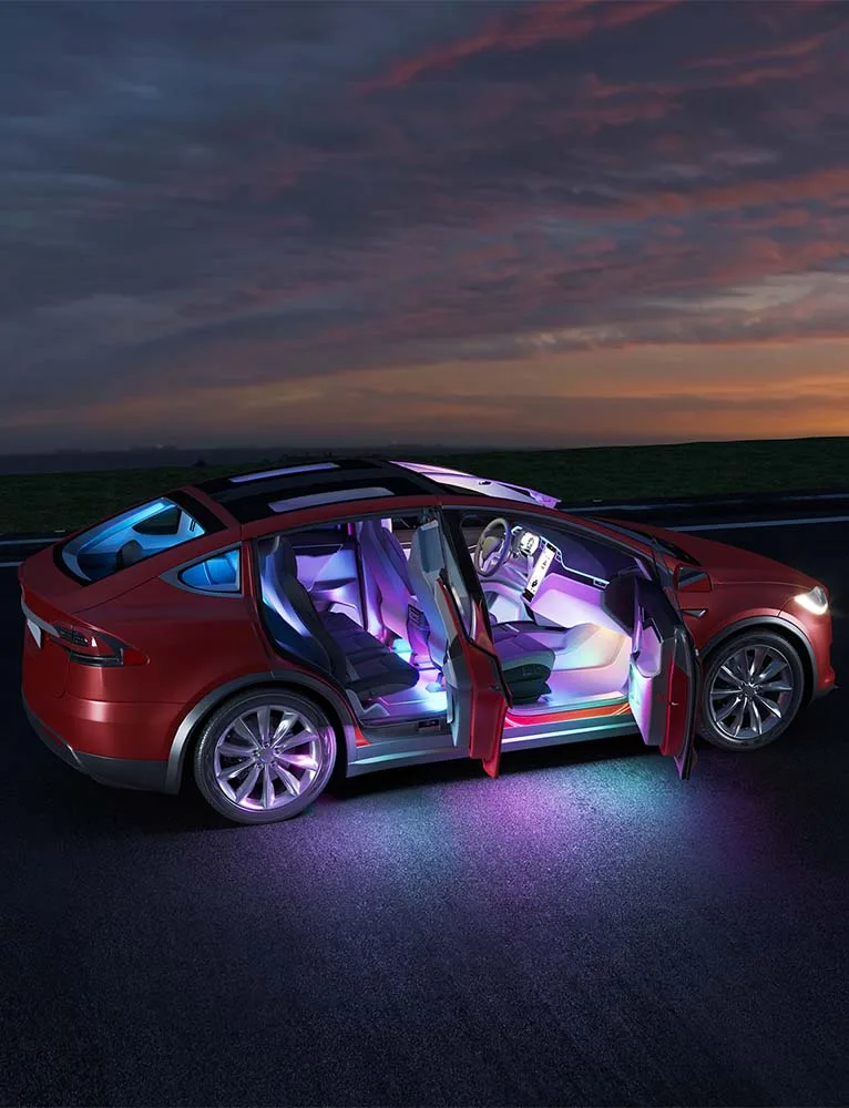 Набір розумного підсвічування для автомобіля Govee H7090 Interior Car Lights, RGBIC, Bluetooth, чорний