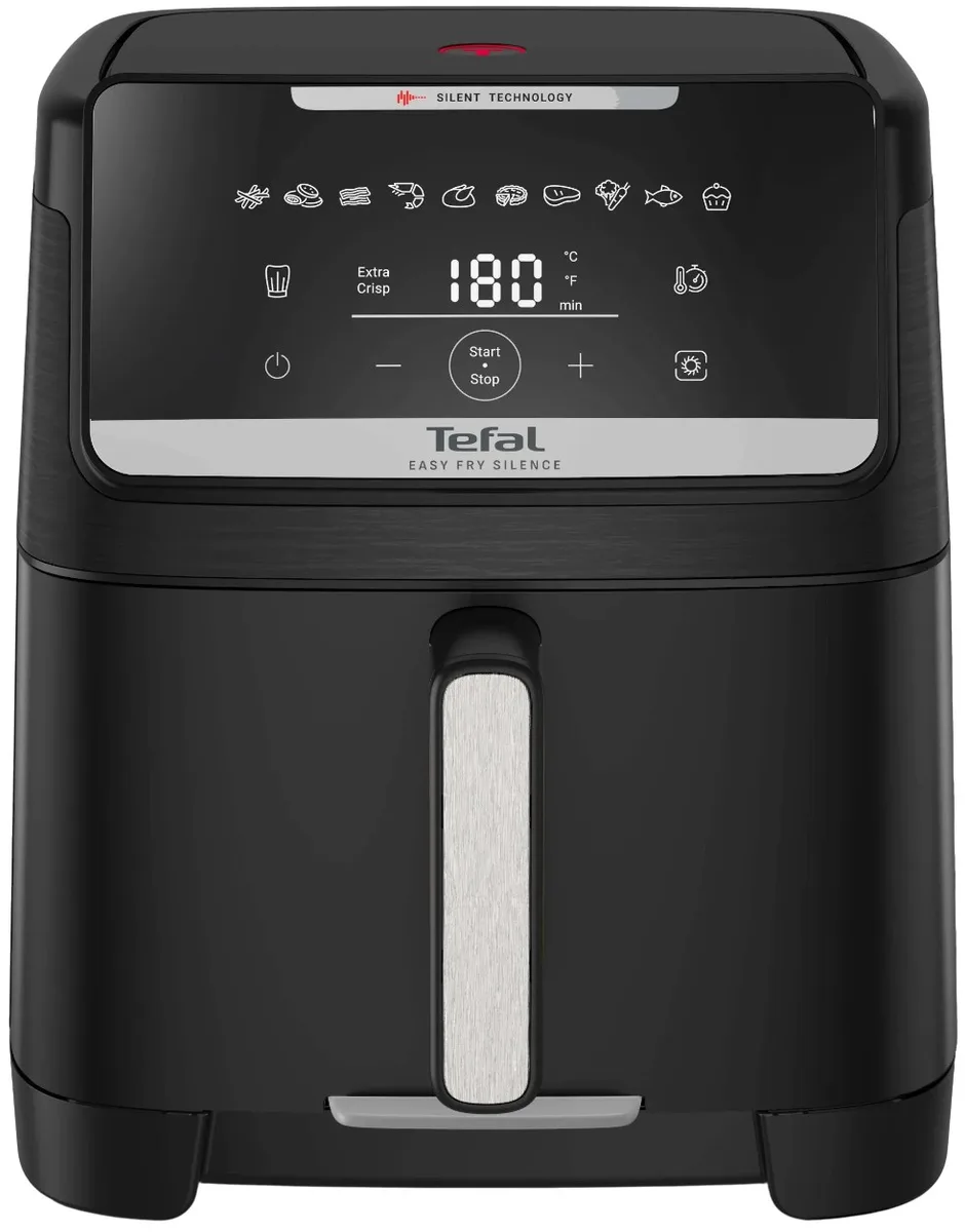 Мультипеч Tefal Easy Fry Silence XXL, 1800 Вт, об'ємна чаша 7 л, сенсорне управління, 10 режимів, пластик, чорний.