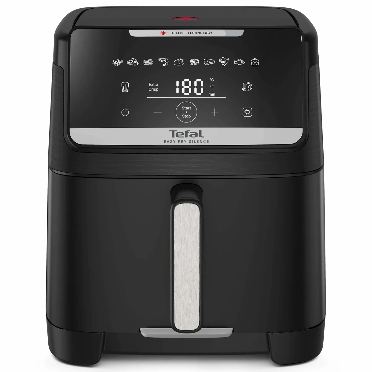 Мультипеч Tefal Easy Fry Silence XXL, 1800 Вт, об'ємна чаша 7 л, сенсорне управління, 10 режимів, пластик, чорний.