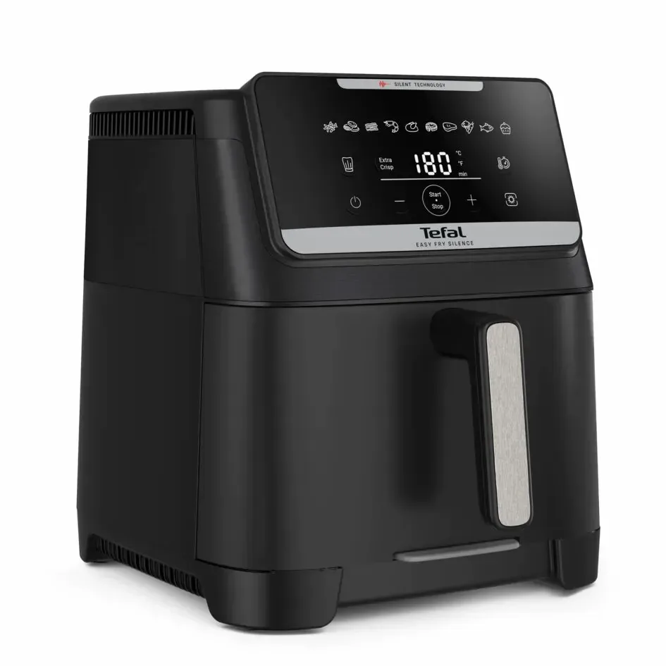 Мультипеч Tefal Easy Fry Silence XXL, 1800 Вт, об'ємна чаша 7 л, сенсорне управління, 10 режимів, пластик, чорний.