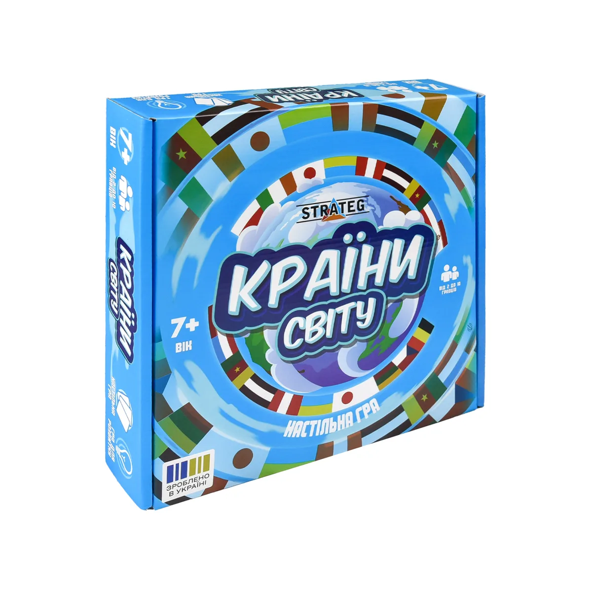 Настільна гра Країни світу 220 елементів картон 25х26х5 см