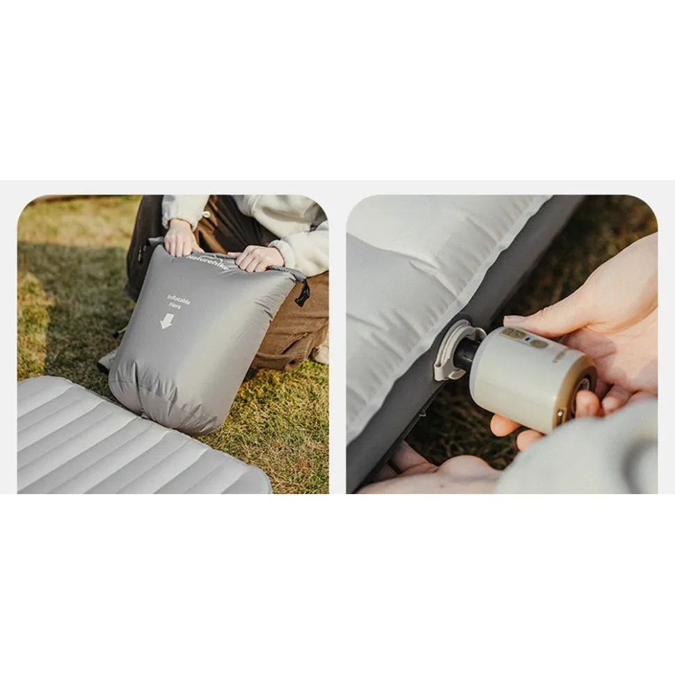 Матрац надувний туристичний Naturehike поліестер 198х68х9.5 см коричневий