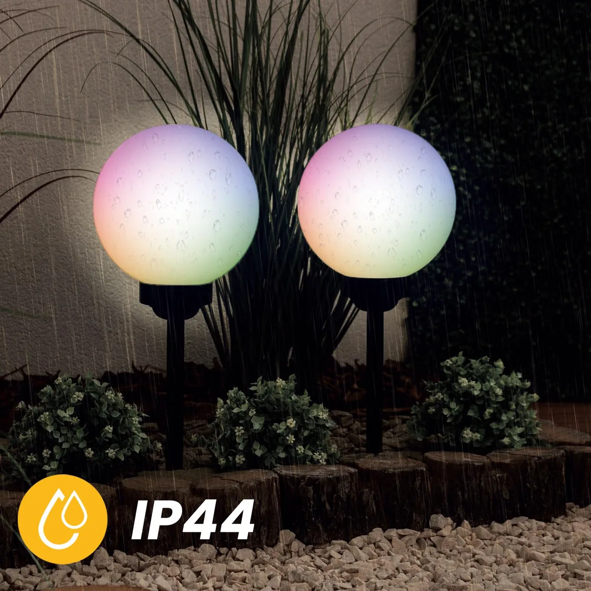 Садовая светодиодная球ка LumiLED 20 см поликарбонат RGB ассорти