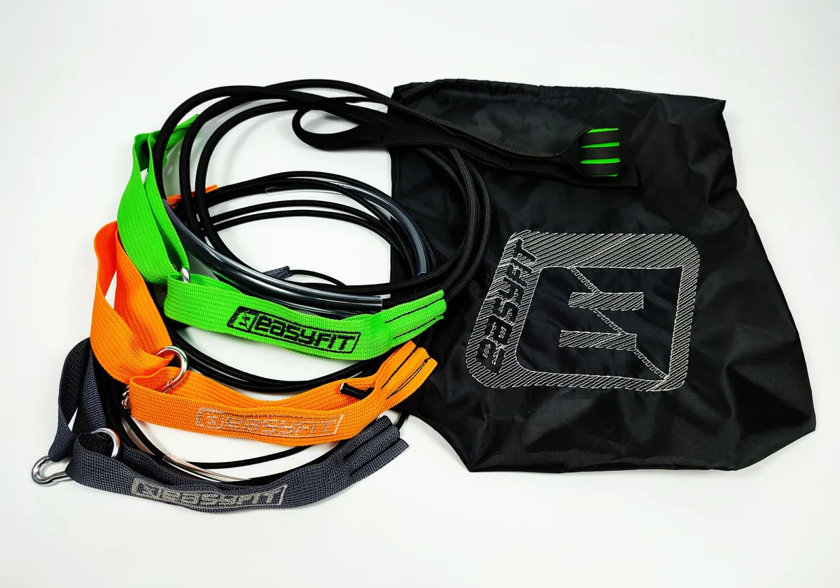 Резиновий еспандер EasyFit латекс 3 м сірий 1-40 кг