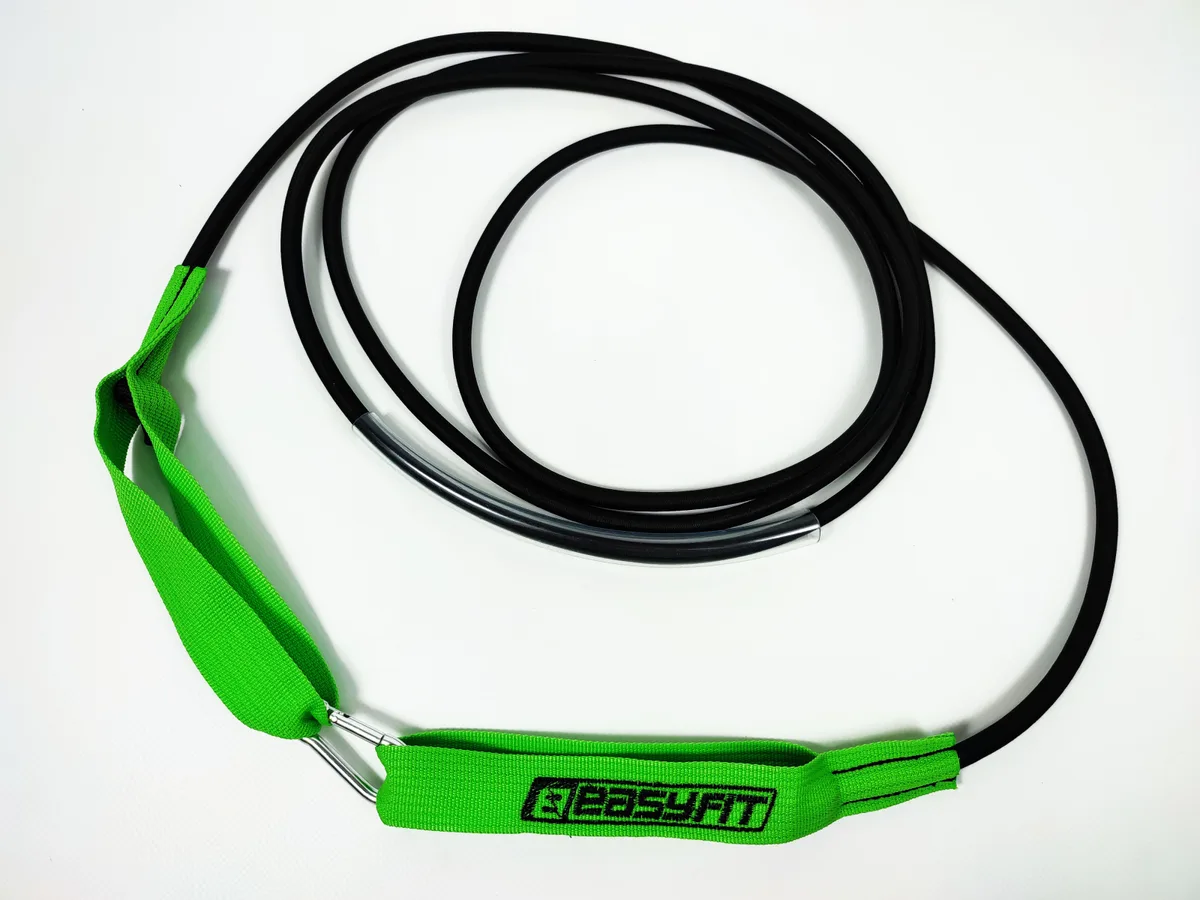 Резиновий еспандер EasyFit латекс 3 м сірий 1-40 кг