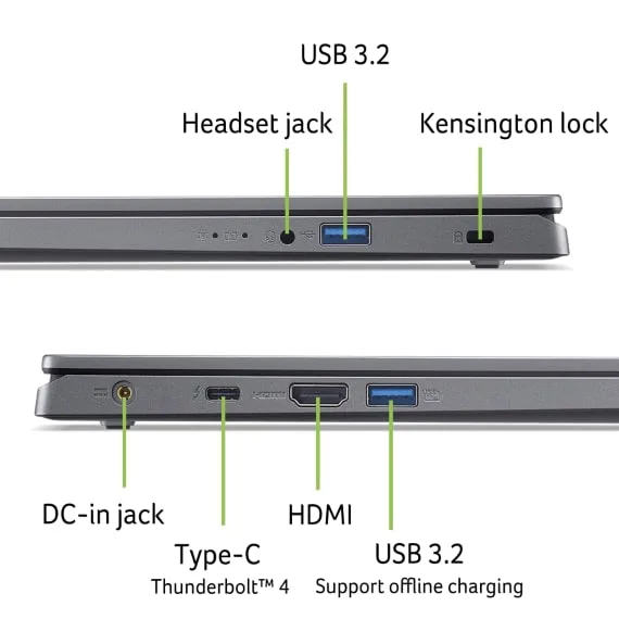 Ноутбук Acer Aspire 15 A15-51M 15.6" FHD IPS, Intel i9-13900H, 16GB, 1TB, UMA, Linux, серый