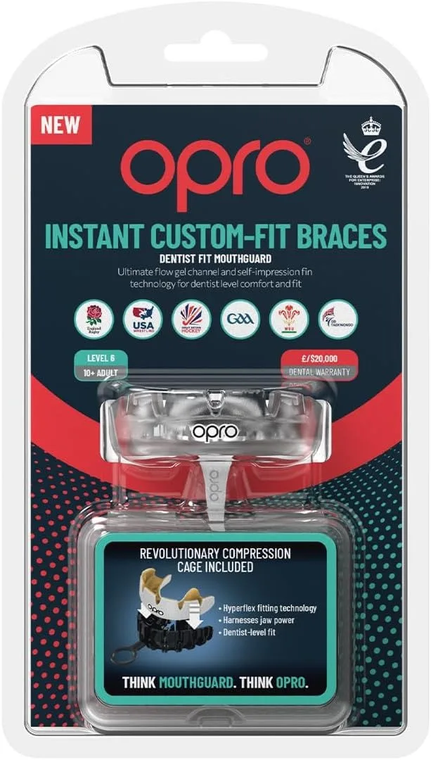 Капа OPRO Dental Grade одночелюстная Clear для взрослых 11+