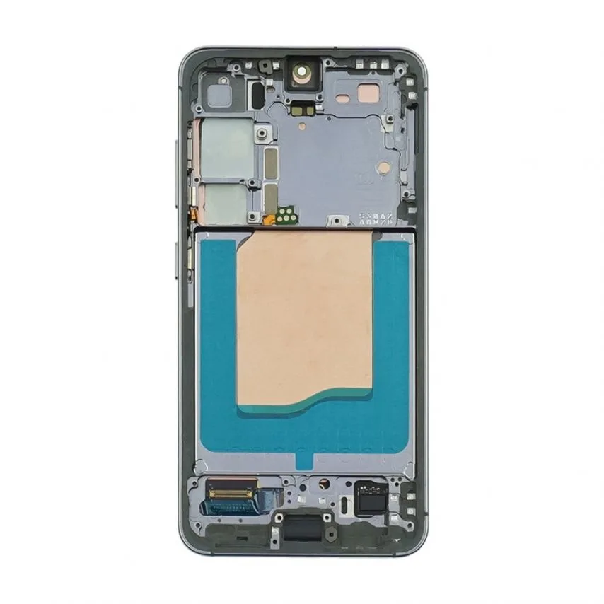 Дисплей Samsung LCD 6,7 дюймів срібний з сенсорним екраном та рамкою Service Original